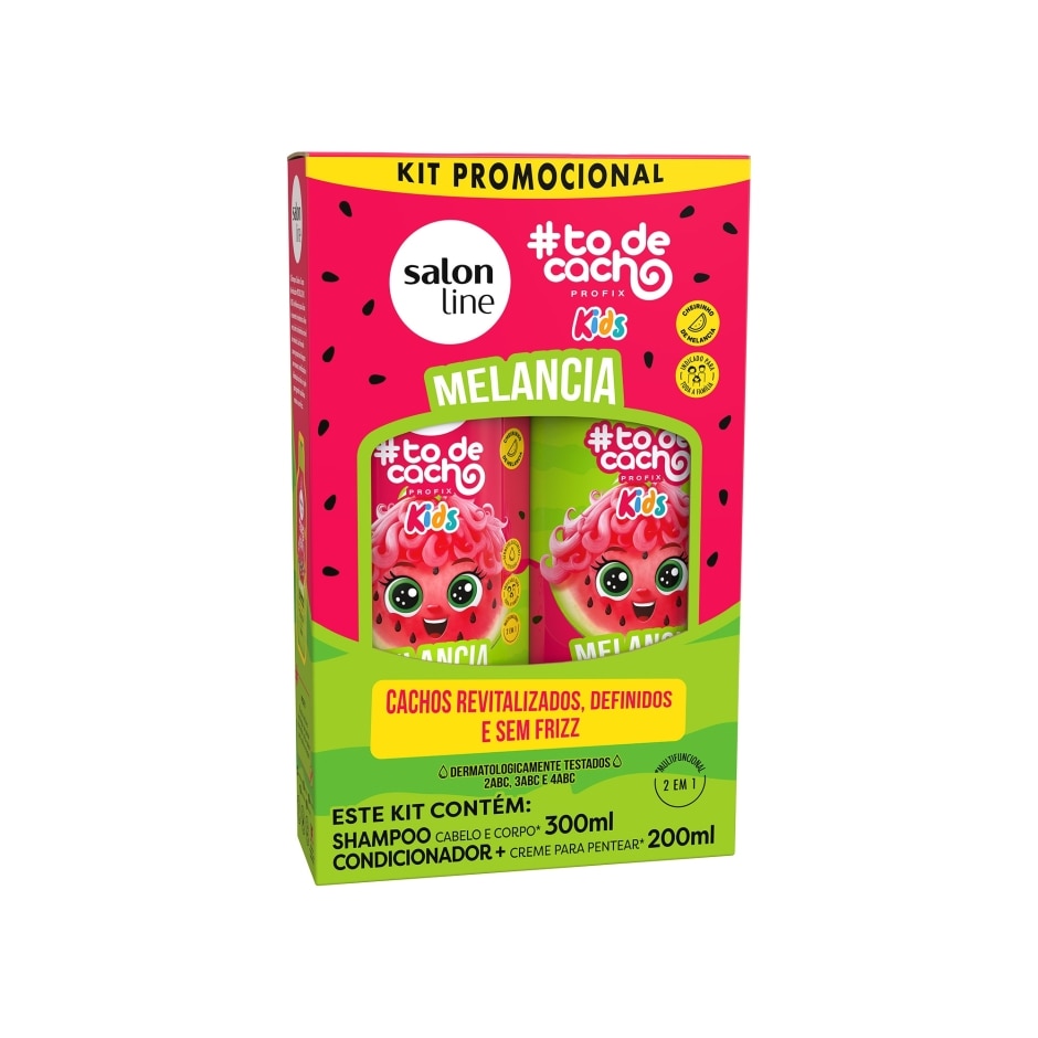 Kit Shampoo e Condicionador Melancia #todecacho Kids