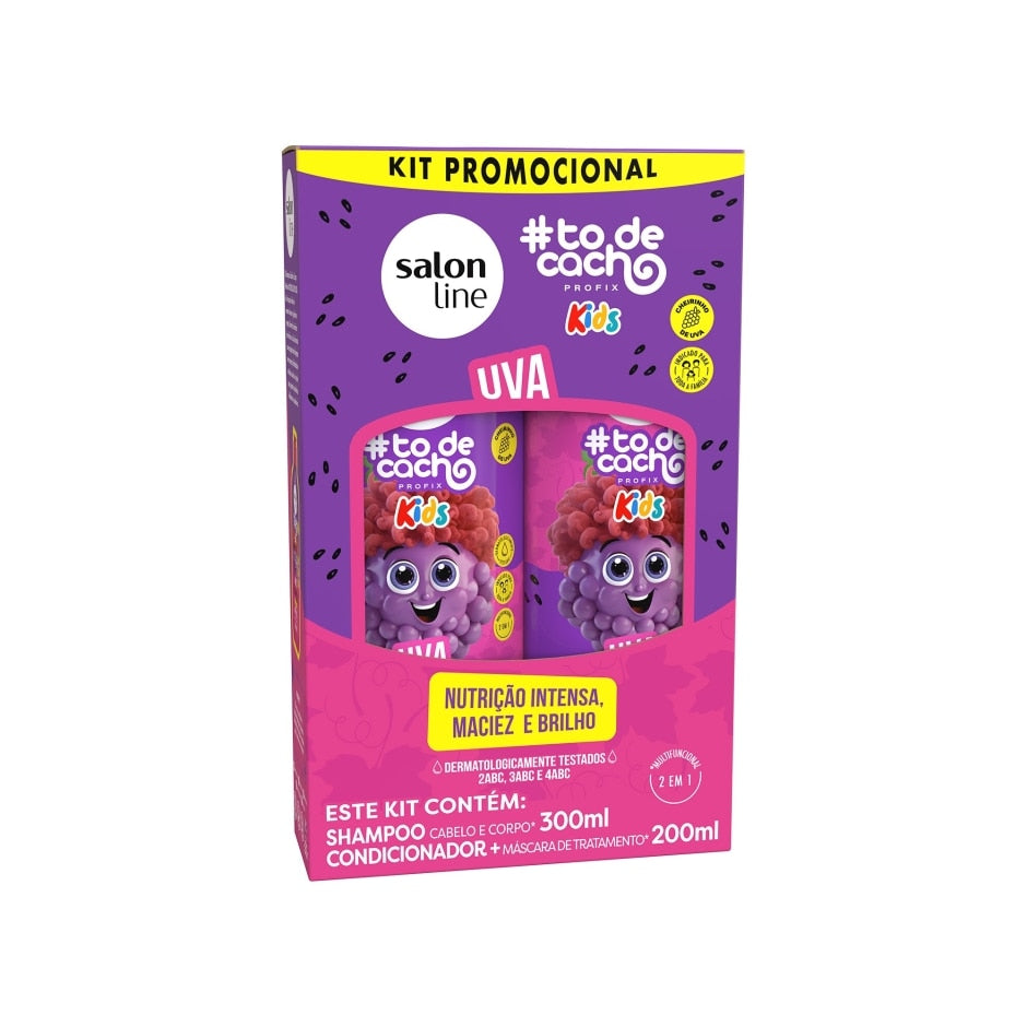 Kit Shampoo e Condicionador Uva #todecacho Kids